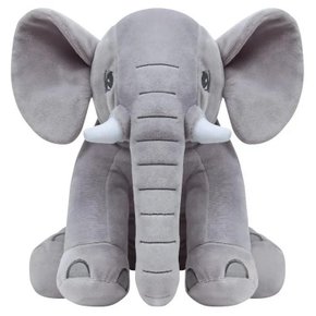 Elefante de Pelúcia Cinza 30cm Buba