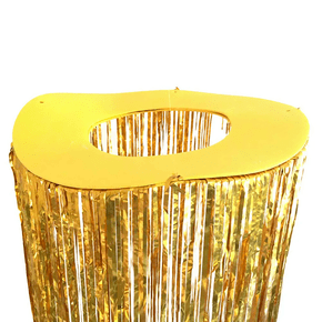 Enfeite de Teto Lustre Metalizado Dourado 1,60m Badulake