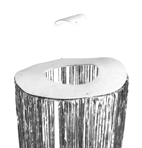 Enfeite de Teto Lustre Metalizado Prata 1,60m Badulake