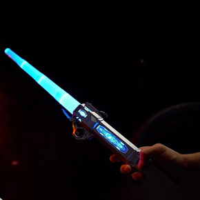 Espada Retrátil Com Luz e Som Prata Star Guardian Polibrinq