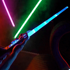 Espada Retrátil Com Luz e Som Preta Star Guardian Polibrinq