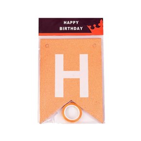 Faixa Happy Birthday Rosê Gold Com Glitter Silver Festas