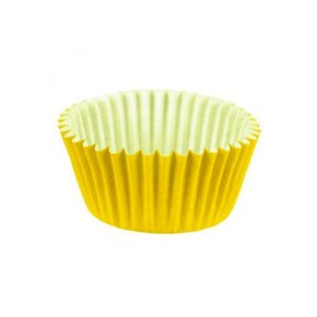 Forminha Mini Cupcake Amarela C/100 Unidades Reiki