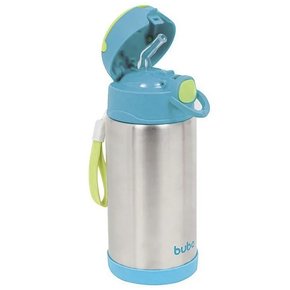 Garrafinha Térmica de Inox com Canudo Azul Buba