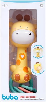 Girafa Chocalho Musical Mordedor Buba