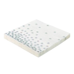 Guardanapo Branco Confete Furtacor C/20 Unidades Silver Festas