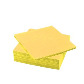 Guardanapo De Papel Pequeno Amarelo C/50 Unidades Forfest