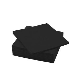 Guardanapo De Papel Pequeno Preto C/50 Unidades Forfest