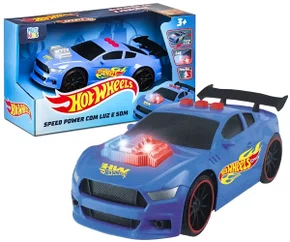 Hot Wheels Speed Power Azul Com Luz e Som