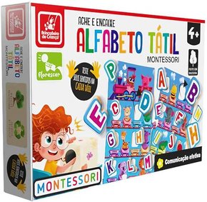 Ache e Encaixe Alfabeto Tátil Montessori Brincadeira de Criança