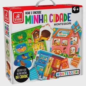 Jogo Ache e Encaixe Minha Cidade Montessori Brincadeira de Criança