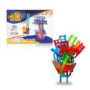 Jogo De Desafio Equilibrista Cadeiras e Escadas Nettoy