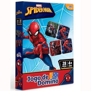 Jogo de Dominó Homem Aranha Marvel 28 Peças Toyster Jogo de Dominó Homem Aranha Marvel 28 Peças Toyster