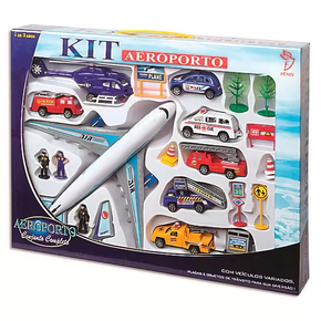 Kit Aeroporto com Avião e Carrinhos Fenix