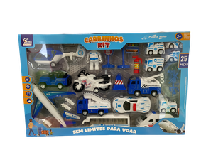 Kit Carrinhos Aeroporto Azul fenix