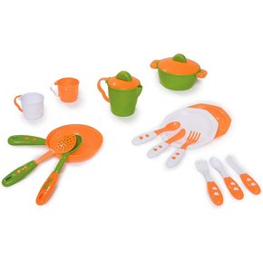 Kit Cozinha Completa Laranja e Verde Calesita