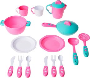 Kit Cozinha Completa Rosa e Azul Calesita