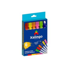 Kit de Canetas Coloridas para Quadro Branco 6 Cores Xalingo