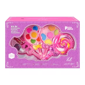 Kit de Maquiagem e Esmaltes Roxo CKS Toys