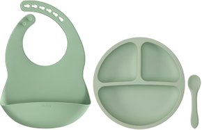 Kit De Refeição Em Silicone Verde Buba