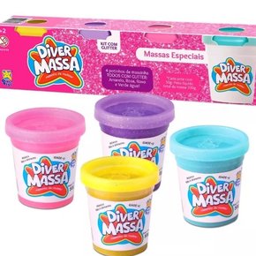 Kit Massinha De Modelar Com Glitter Diver Toys