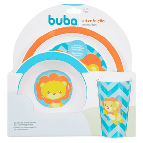 Kit Refeição Animal Fun Leão Buba