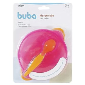 Kit Refeição com Colher Baby Rosa Buba