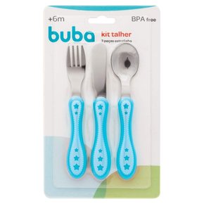 Kit Talher com 3 Peças Estrelinha Azul Buba