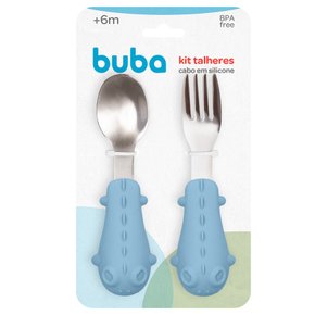 Kit Talher com Cabo de Silicone Azul Buba
