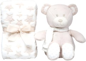 Kit Ursinho Com Mantinha Soninho Bege Buba