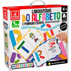 Laboratório do Alfabeto e Primeira Escrita Montessori Brincadeira de Criança