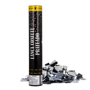 Lança Confetes Prateado 30cm Silver Festas