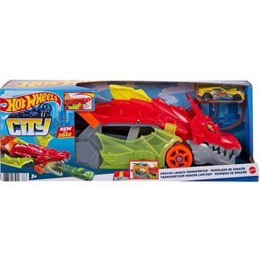 Lançador de Carrinhos Hot Wheels Reboque de Dragão Mattel