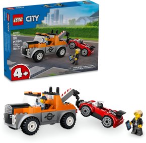 Lego City Caminhão De Reboque E Carro Esportivo 101 Peças