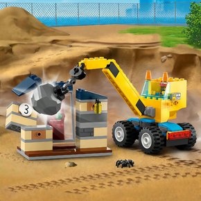 Lego City Caminhões de Construção e Guindaste Com Bola de Demolição 235 Peças