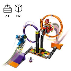 Lego City Stuntz Desafio de Acrobacias com Anéis Giratórios 117 Peças