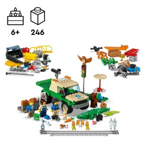 Lego City Missões de Resgate de Animais Selvagens 256 Peças