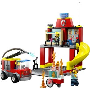 Lego City Quartel e Caminhão de Bombeiros 153 Peças