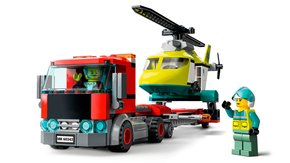 Lego City Transporte De Helicóptero De Salvamento 215 Peças