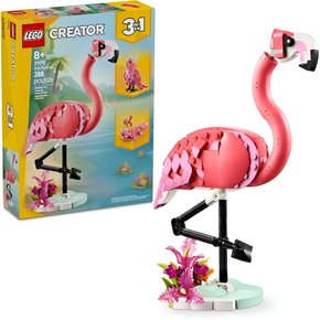 Lego Creator 3 em 1 Animais Selvagens Flamingo Rosa 288 Peças