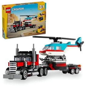 Lego Creator 3 em 1 Caminhão Plataforma Com Helicóptero