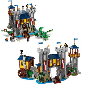 Lego Creator 3 Em 1 Castelo Medieval 1426 Peças