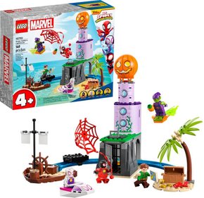 Lego Marvel Equipe Aranha No Farol Do Duende Verde 149 Peças
