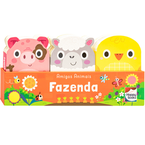 Livro Amigos Animais Fazenda Happy Books