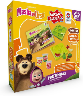 Livro Masha E O Urso Com Frutinhas Com Massa Estrela