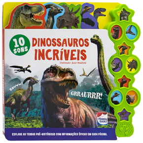 Livro Supersons Com Abas Dinossauros Incríveis Happy Books