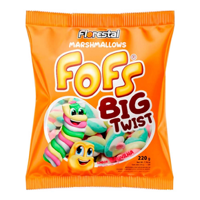 Marshmallow Fofs Twist Colorido 220g Florestal
