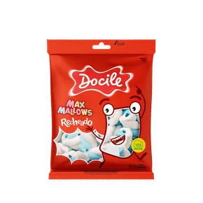 Marshmallow Maxmallows Recheado Azul/Branco 220g Docile Marshmallow Maxmallows Recheado Azul/Branco 220g Docile