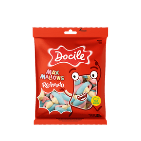 Marshmallow Maxmallows Recheado Colorido 220g Docile Marshmallow Maxmallows Recheado Colorido 220g Docile