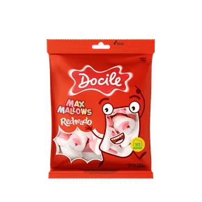 Marshmallow Recheado Twist Rosa/Branco 220g Docile Marshmallow Recheado Twist Rosa/Branco 220g Docile